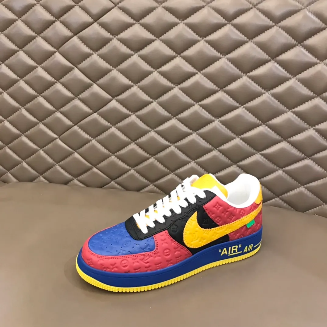 Men's shoes 💰p440 "*OUIS *UITTO*" x OFF-WHITE x Nike tripartite collaboration! Trendy and cool men's casual sports shoes with unrivaled color matching. The design idea basically continues the style of THE TEN. The Swoosh line and tongue label have a very familiar visual effect and are both fashionable and trendy! A must-have for fashionistas! The effect on your feet is absolutely stunning! Size: 38-45